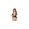 Body noir grande taille en résille et dentelle 
